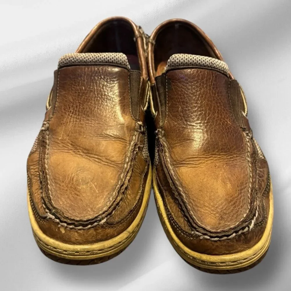 Men's Sperry top sider leather Boat Shoe. Non-marking contour System. Comfort 10